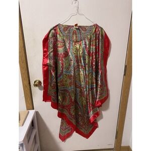 Satin Priya Chiffon Poncho One Size. Fits Up To XL